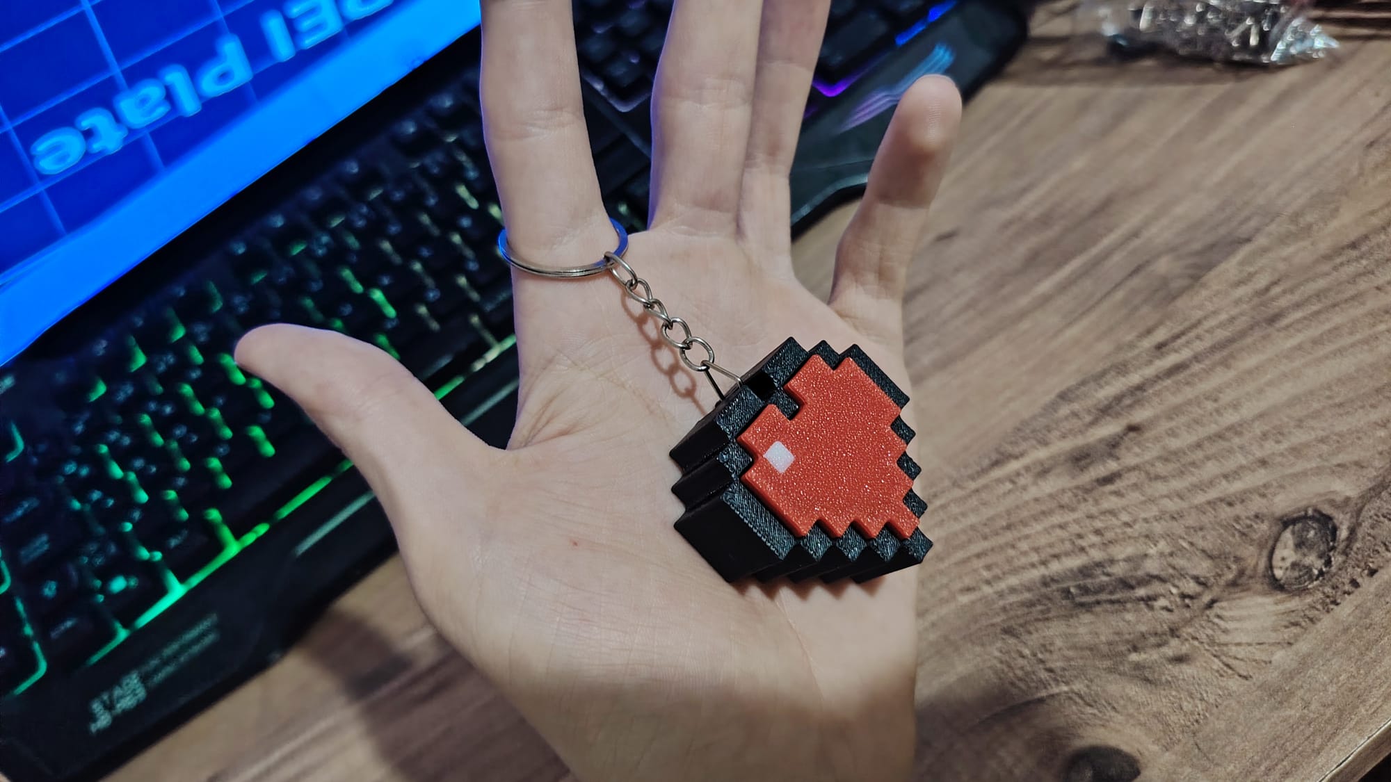 Minecraft Kalp Clicker Anahtarlık