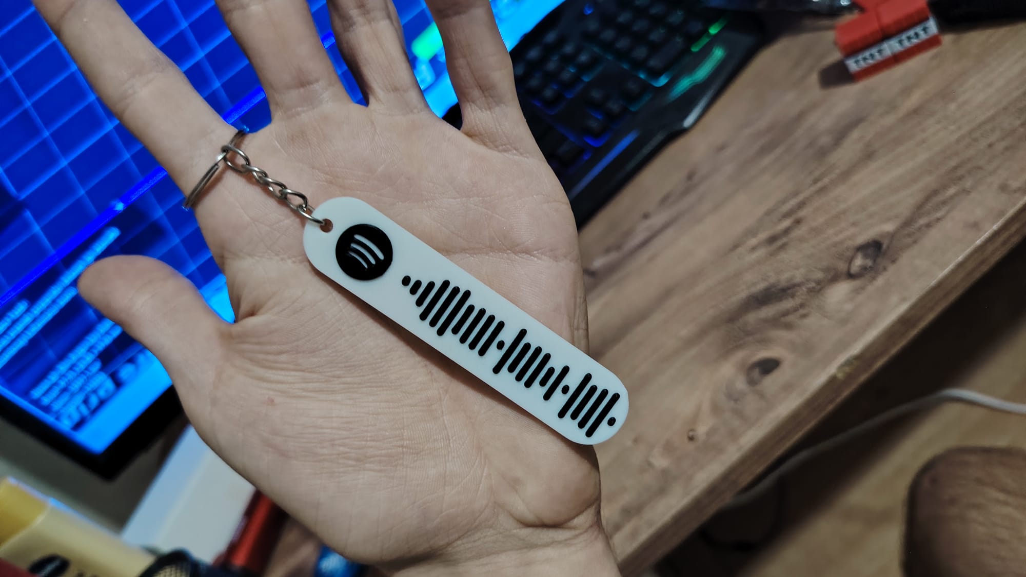 Kişiye Özel Spotify Anahtarlık